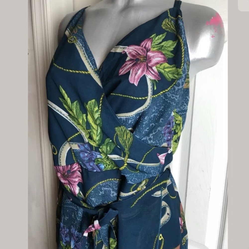 NEW MLLE GABRIELLE MAXI DRESS 3x CHIFFON PRINT-
